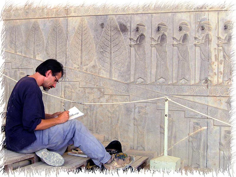 Dessin Persepolis Iran
