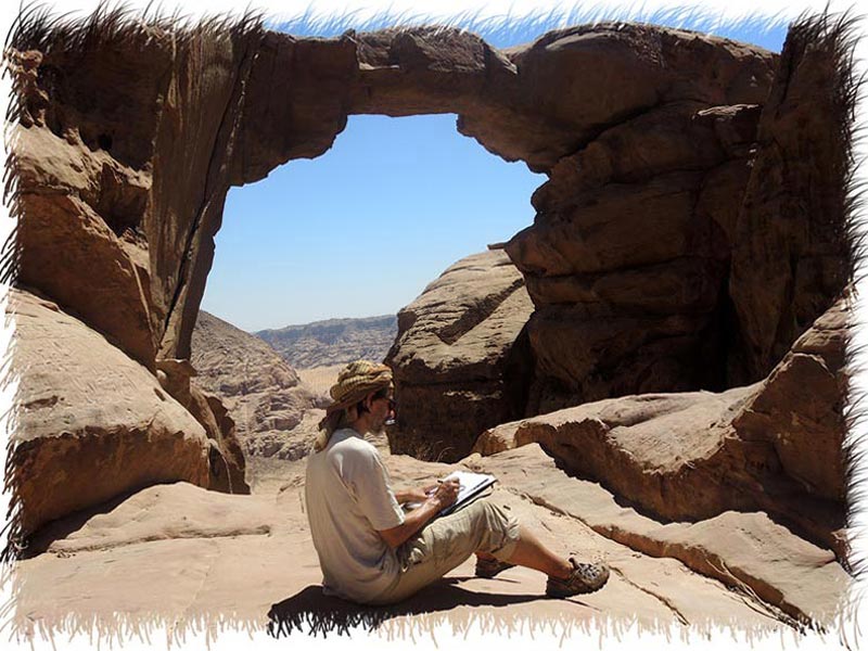 Dessin arche Wadi Rum Jordanie