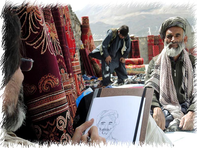Portrait marchand afghan Ishkashim Tadjikistan