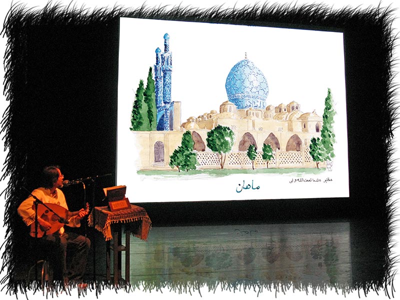 Sur scène diaporama Iran avec le oud, Avignon