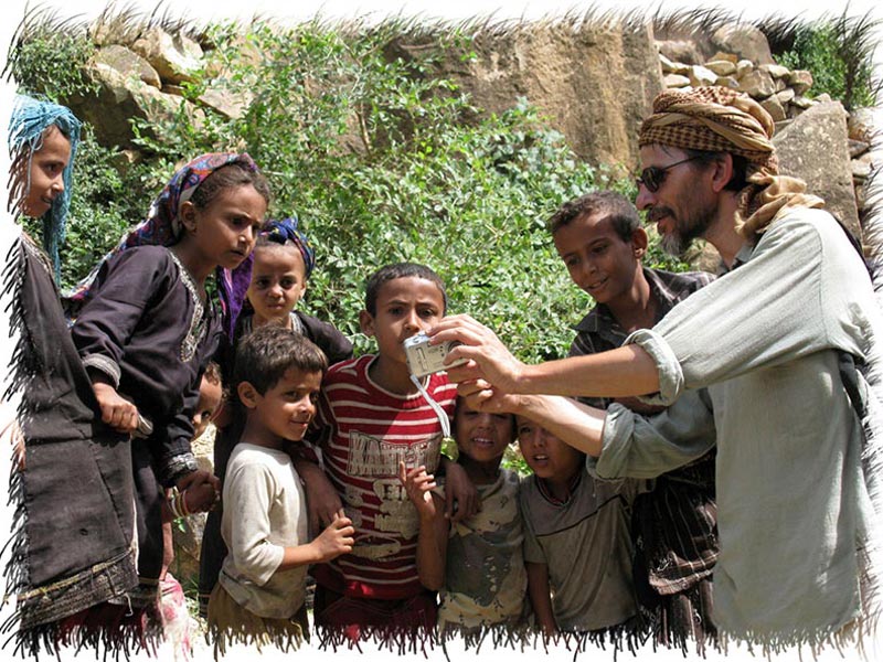 Avec les enfants à Bura Yémen